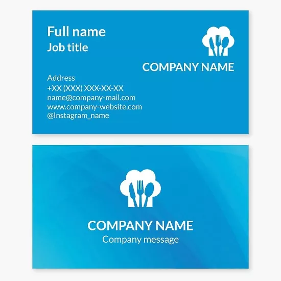 Restaurant business card template