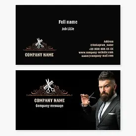 Barber Shop Business Card Template