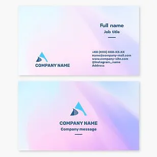 Business card template. Road construction, installation, and repair. Letter A.