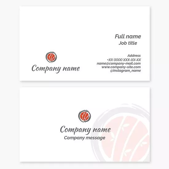 Sushi Business Card Template