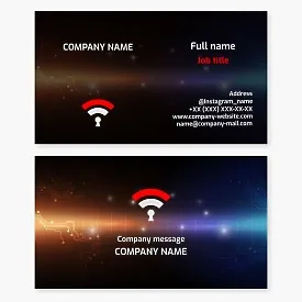 Business card template "Wi-Fi signal". Internet provider.