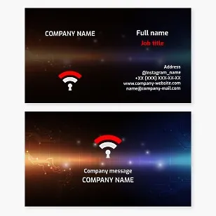 Business card template "Wi-Fi signal". Internet provider.