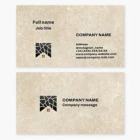 Mason business card template. Laying paving and floor tiles.