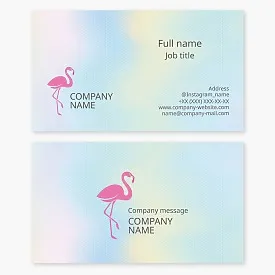 Flamingo business card template