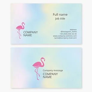 Flamingo business card template