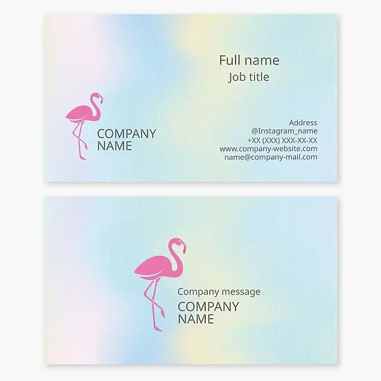 Flamingo business card template