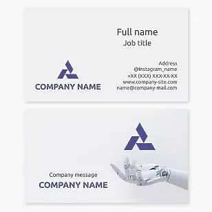 Robotic Hand Business Card Template