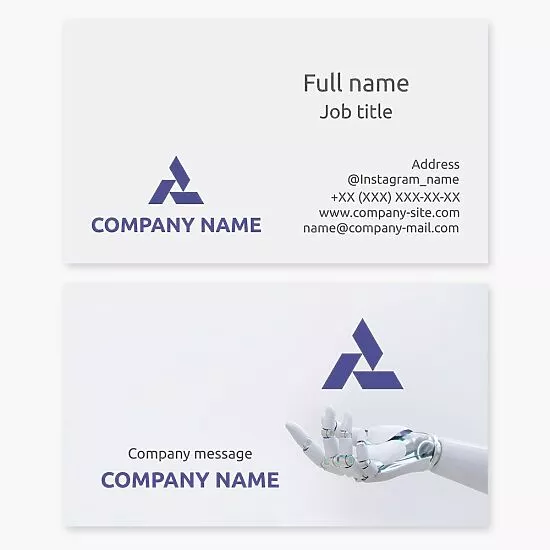 Robotic Hand Business Card Template