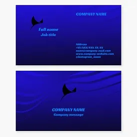 AquariumStingray Aquarium-Zoo business card template. Abstract. Symbol of freedom, protection, wisdom, strength, mystery, and spiritual guidance. Zoo Stingray Business Card Template