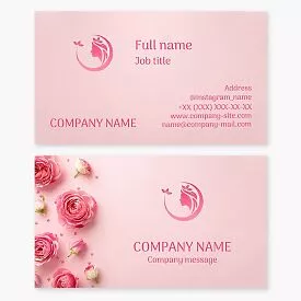 Pink Beauty Business Card Template