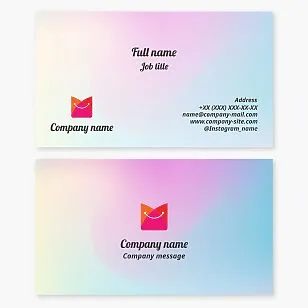 Business card template. Online store.