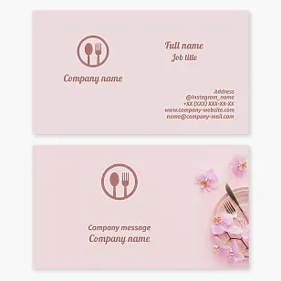 Business card template Cafe, restaurant