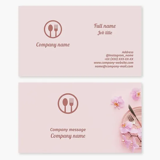 Business card template Cafe, restaurant