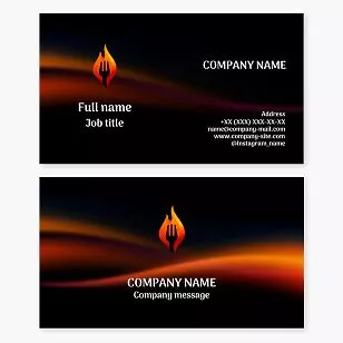 Fire Kitchen Business Card Template