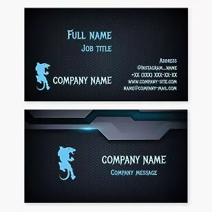 Big Cat Logo Business Card Template