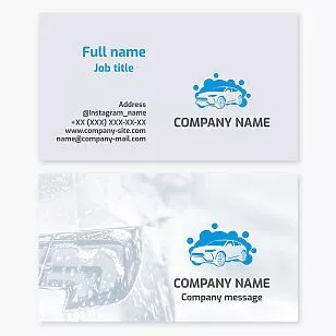 Car Wash Business Card Template