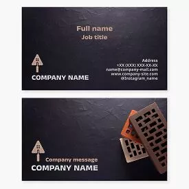 Bricklayer Mason Business Card Template