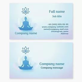 Yoga, Meditation Business Card Template