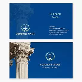 Scales of Justice Business Card Template