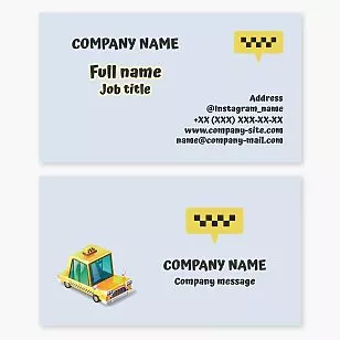 Taxi Service Business Card Template