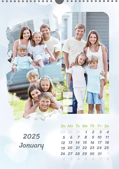 calendar template with family photos