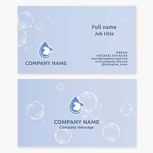 Laundry Service Business Card Template