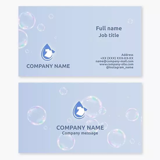 Laundry Service Business Card Template