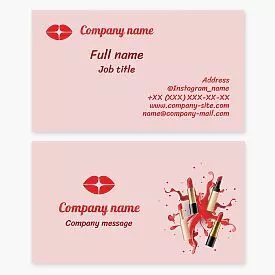 Makeup Artist | Lip Stick Business Card Template