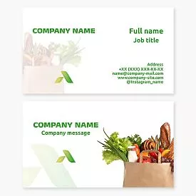 Grocery Shop Supermarket Business Card Template