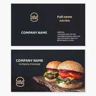 Burger Business Card Template