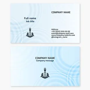 Business card template. Fish restaurant, cafe. Fish catch and supply.