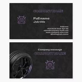 Auto Tire Repair Services Business Card Template