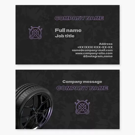 Auto Tire Repair Services Business Card Template