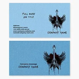 Electric Guitar Business Card Template
