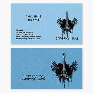 Electric Guitar Business Card Template