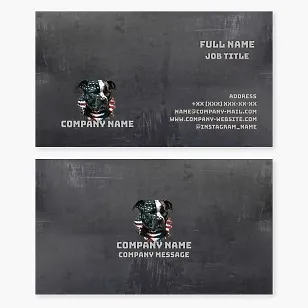 Business card template. Dog breeder.