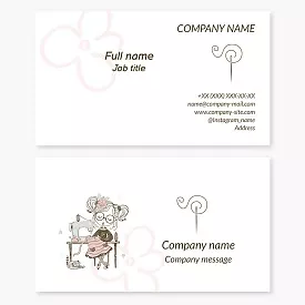 Business card template Sewing studio