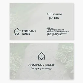 Business card template. Landscape design and landscaping.