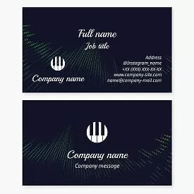 Piano Business Card Template