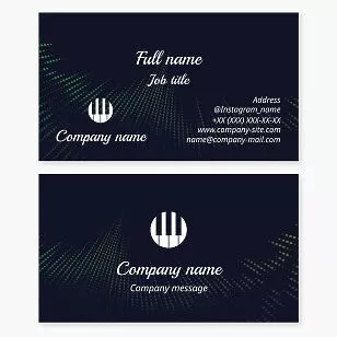 Piano Business Card Template