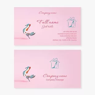 Womans Footwear Business Card