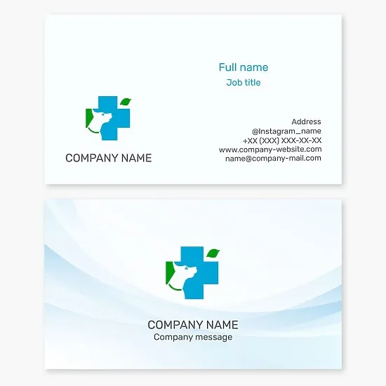 Veterinary Clinic Business Card Template