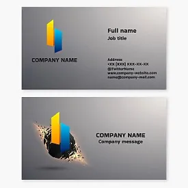 Business Card Template Abstract, Real Estate, Development, Partnership