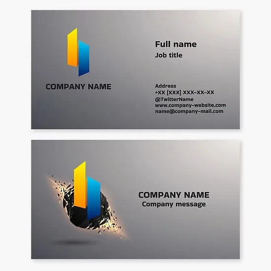 Business Card Template Abstract, Real Estate, Development, Partnership