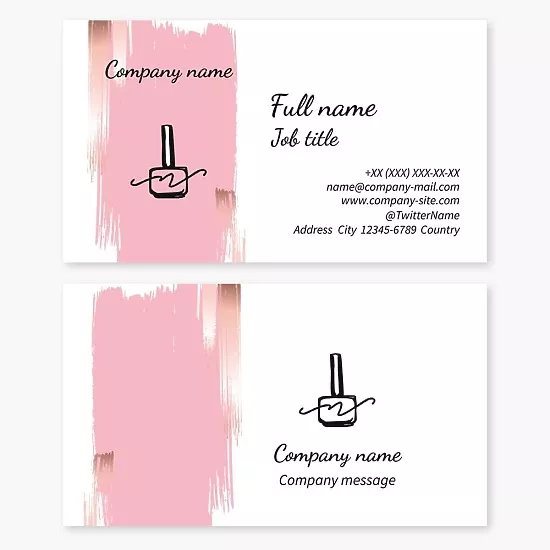 Manicure business card template