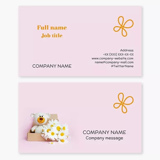 Business card template Flowers