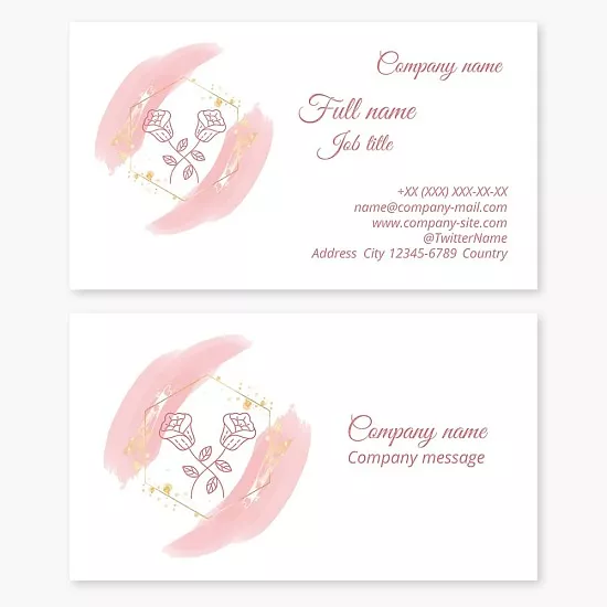 Beauty salon business card template