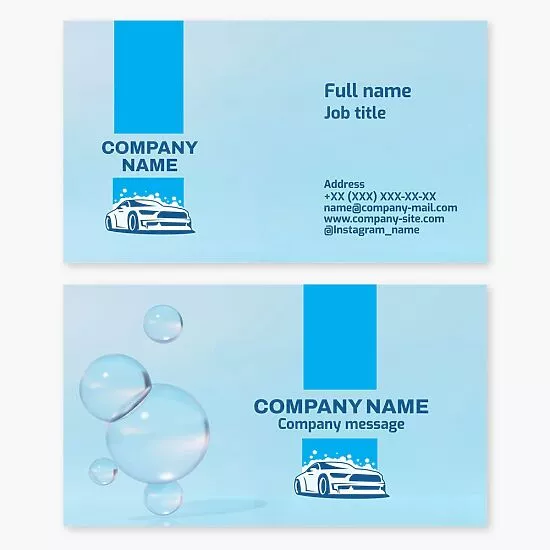 Car Wash Car Detailing Business Card Template