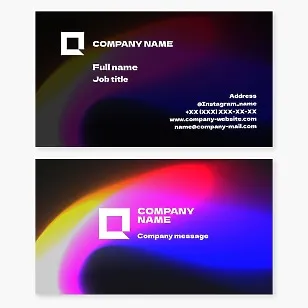 Abstract business card template. Square, room. Visual art. Picture gallery.