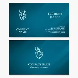 Deer Shield Logo Business Card Template